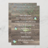 Rustige groene blauwe vlinder bruiloft kaart (Voorkant / Achterkant)