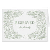 Rustige groene bruiloft. Land gereserveerd teken (Voorkant Horizontaal)