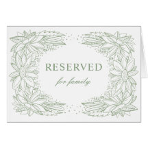 Rustige groene bruiloft. Land gereserveerd teken