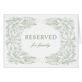 Rustige groene bruiloft. Land gereserveerd teken