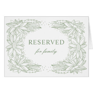 Rustige groene bruiloft. Land gereserveerd teken