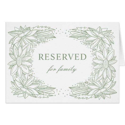 Rustige groene bruiloft. Land gereserveerd teken (Voorkant Horizontaal)