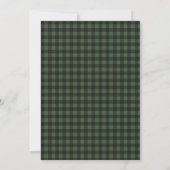 Rustige groene buffelplaid winter baby shower kaart (Achterkant)
