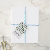 Rustige Groene Cactus Woestijn Patroon Bedankt Cadeaulabel (Met Touw)