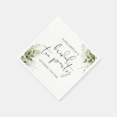 Rustige groene elegante script bruidstheepartij servet (Hoek)
