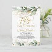 Rustige groene eucalyptus, vijftig en geweldig kaart (Staand voorkant)