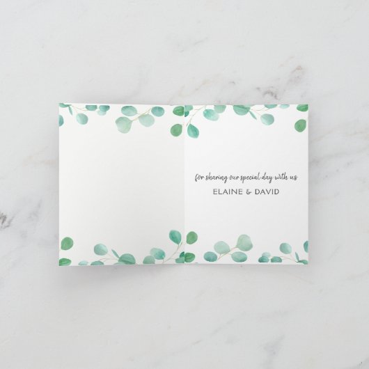 Rustige groene eucalyptuszonnebloem Dank je (Binnen)