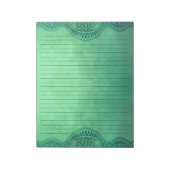 Rustige , groene gespleten kerrie notitieblok (Linkerzijde)