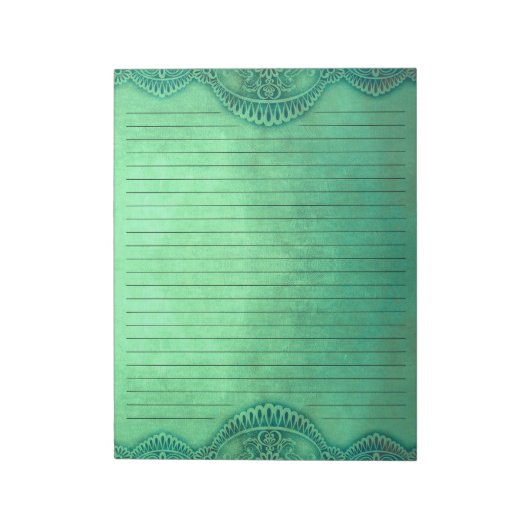 Rustige , groene gespleten kerrie notitieblok (Linkerzijde)