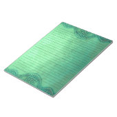 Rustige , groene gespleten kerrie notitieblok (Schuin)