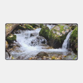 Rustige groene herfstwatervalmat bureaumat