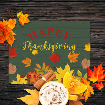 Rustige groene hout herfstbladeren Thanksgiving