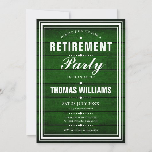 Rustige groene houten panelen Fotorustpartij Kaart (Voorkant)