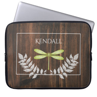 Rustige, groene libel, speciaal ontworpen laptopho laptop sleeve