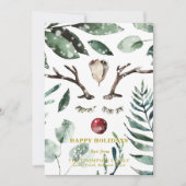 Rustige groene olievlek Magnolia Feestdagenkaart (Voorkant)