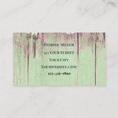 Rustige Groene Paarse Westerne Bull Sull Sunflower Visitekaartje (Achterkant)