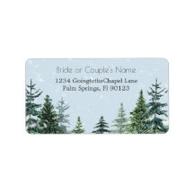 Rustige Groene Winter Dennenbomen RSVP Adres