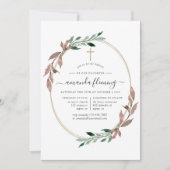 Rustige groene winterdoop of kerst kaart (Voorkant)