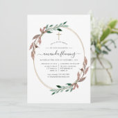 Rustige groene winterdoop of kerst kaart (Staand voorkant)