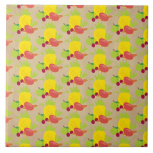 Rustige groenten Patroon Tegeltje