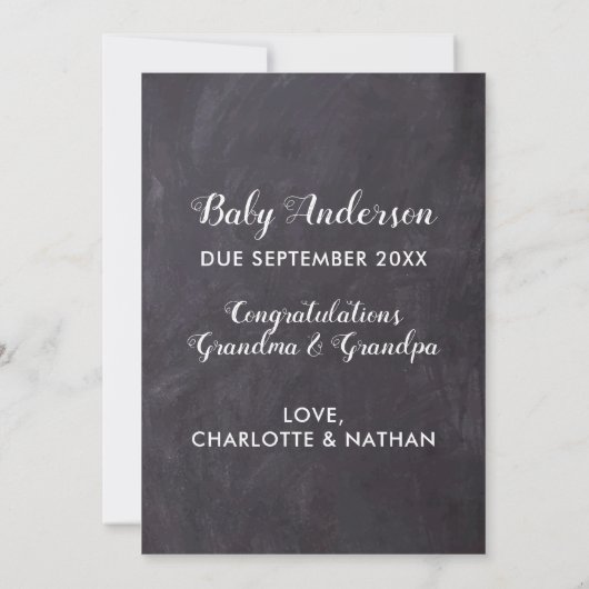 Rustige grootouders Zwangerschap Hondenliefhebber  Aankondiging (Achterkant)