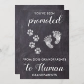 Rustige grootouders Zwangerschap Hondenliefhebber  Aankondiging (Voorkant / Achterkant)