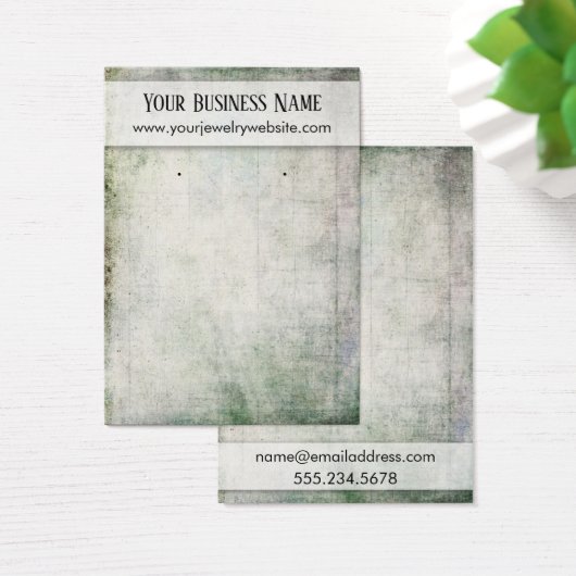 Rustige Grunge Earring Holder Display Kaarten Visitekaartjes (Bureau)
