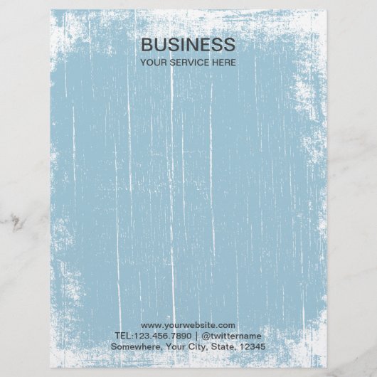 Rustige Grunge Light Blue Brochures (Achterkant)