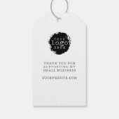 Rustige handgemaakt met hartsdraf-uitgelijnde goed cadeaulabel (Achterkant)