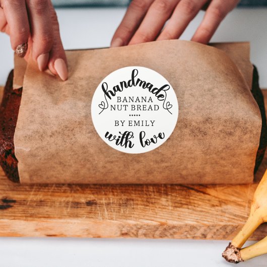 Rustige handgemaakt met hartsdraf-uitgelijnde goed ronde sticker