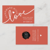 Rustige handgemaakt met hartsdraf-uitgelijnde goed visitekaartje (Voorkant / Achterkant)