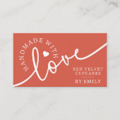 Rustige handgemaakt met hartsdraf-uitgelijnde goed visitekaartje (Voorkant)