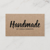 Rustige handgemaakte, kleine tekstremming visitekaartje (Voorkant)