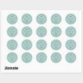 Rustige handgemaakte lavendel - blauw ronde sticker (Vel)