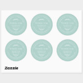 Rustige handgemaakte lavendel - blauw ronde sticker (Vel)