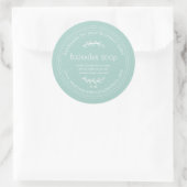 Rustige handgemaakte lavendel - blauw ronde sticker (Tas)