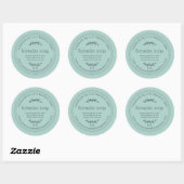 Rustige handgemaakte lavendel - blauw ronde sticker (Vel)