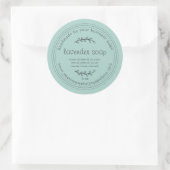 Rustige handgemaakte lavendel - blauw ronde sticker (Tas)