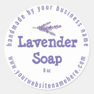 Rustige handgemaakte lavendel Paarse witte kaas Ronde Sticker
