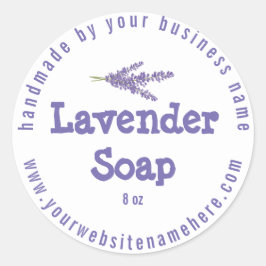 Rustige handgemaakte lavendel Paarse witte kaas Ronde Sticker