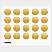 Rustige handgemaakte lavendel Soap Gold Ronde Sticker (Vel)