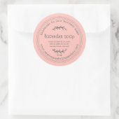 Rustige handgemaakte lavendel Soap Roze Ronde Sticker (Tas)