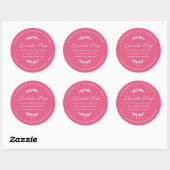 Rustige handgemaakte lavendel Soap Roze Ronde Sticker (Vel)