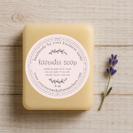Rustige handgemaakte lavendel Soap Roze Ronde Sticker
