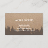 Rustige handgemaakte minimalistische pijnboten Kra Visitekaartje (Achterkant)