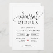 Rustige handgeschreven brief met rode hartrepetiti kaart (Voorkant / Achterkant)