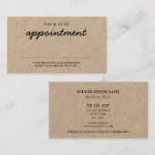 Rustige handgeschreven, moderne minimalistische he afsprakenkaartje (Voorkant / Achterkant)