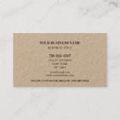 Rustige handgeschreven, moderne minimalistische he afsprakenkaartje (Achterkant)