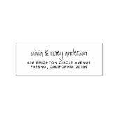 Rustige handschrift en moderne reproductie-adrespa rubberstempel (Afrduk)