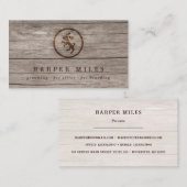 rustige happy dog, logo in hout visitekaartje (Voorkant / Achterkant)